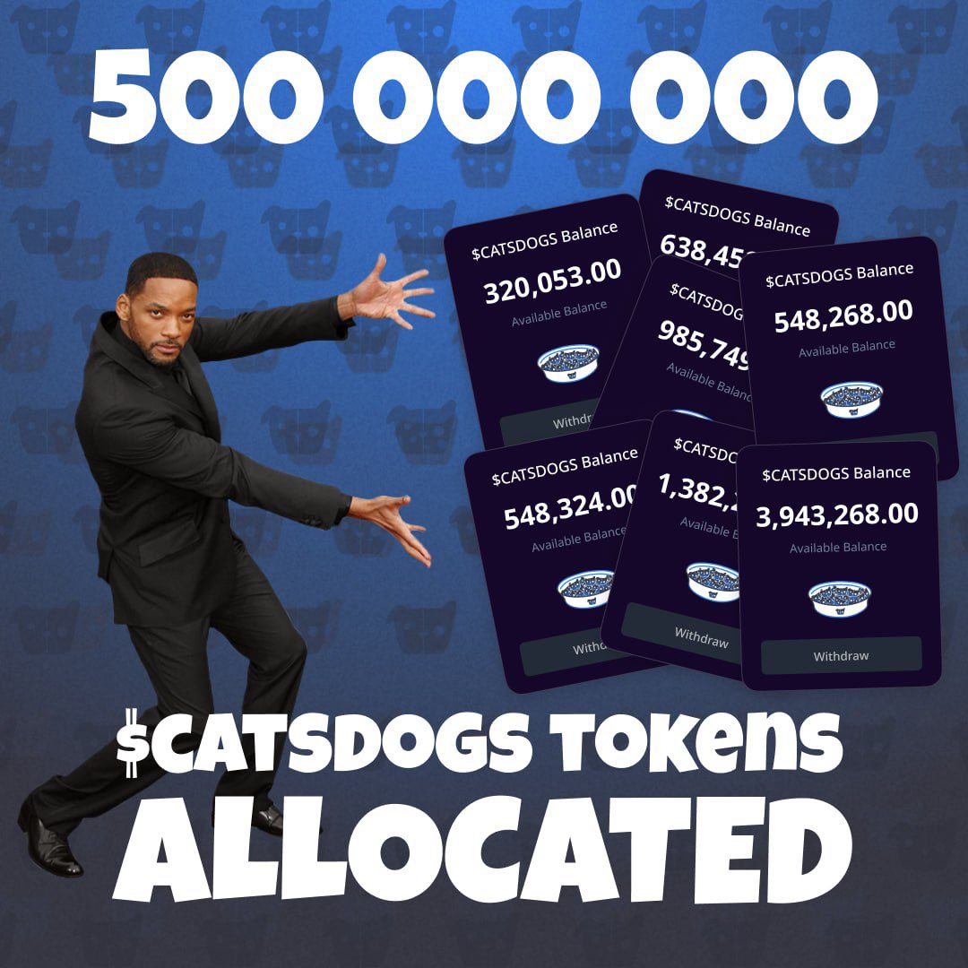Cats_Dogs_Game's tweet image. 500,000,000 $CATSDOGS tokens already allocated - and the private round hasn’t even kicked into full gear yet. 

🔗Presale link in description

Don’t blink.