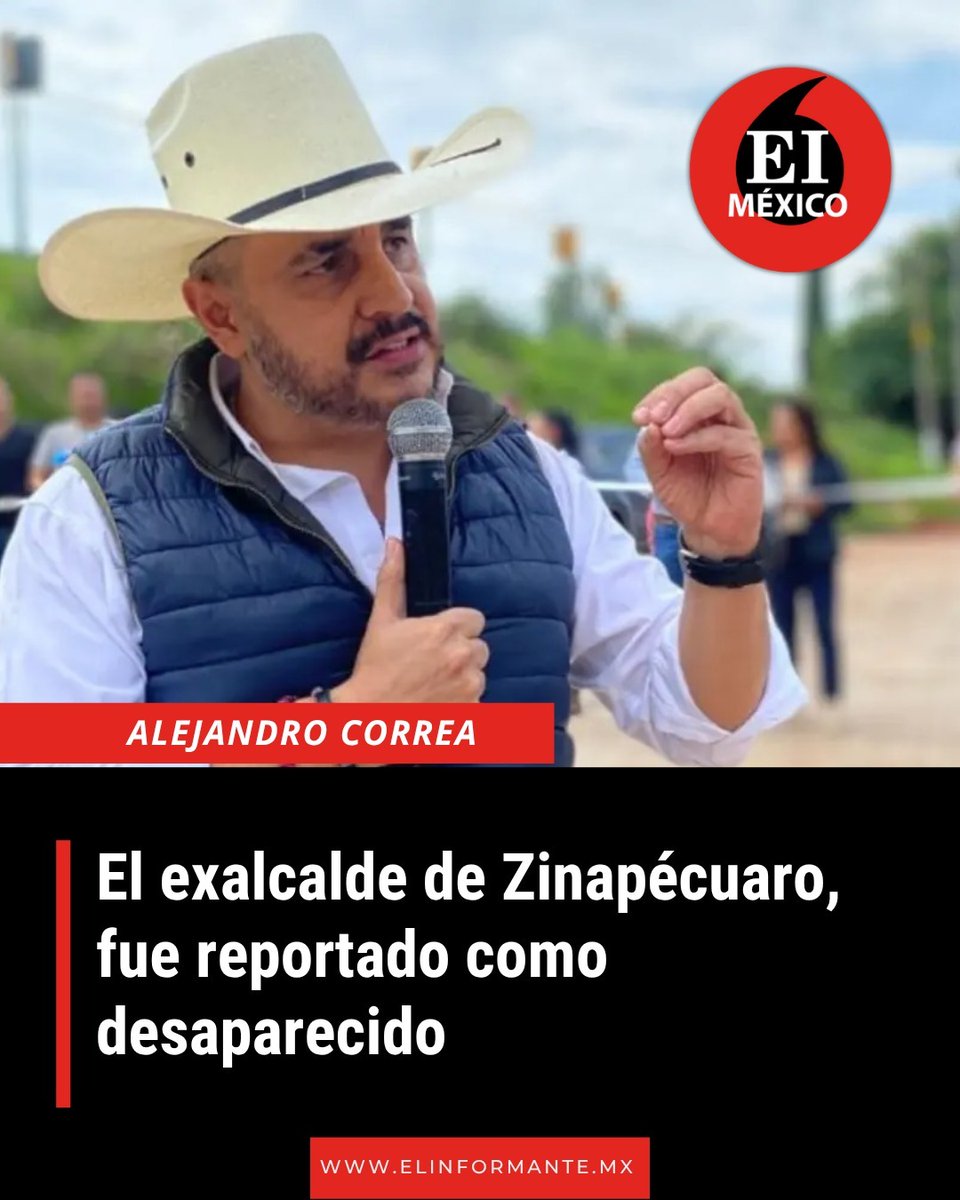 ElInformanteMX's tweet photo. 🇲🇽 | DESAPARECE EXALCALDE DE MICHOACÁN ⚠️
🚨 El exalcalde de #Zinapécuaro, #AlejandroCorrea, se reportó como desaparecido tras ser visto por última vez en #CiudadHidalgo, #Michoacán, el día de ayer. Ocurrió un día después de la mu3rt3 de #CarlosManzo.
@GobMichoacan https://t.co/aowDtpLihN