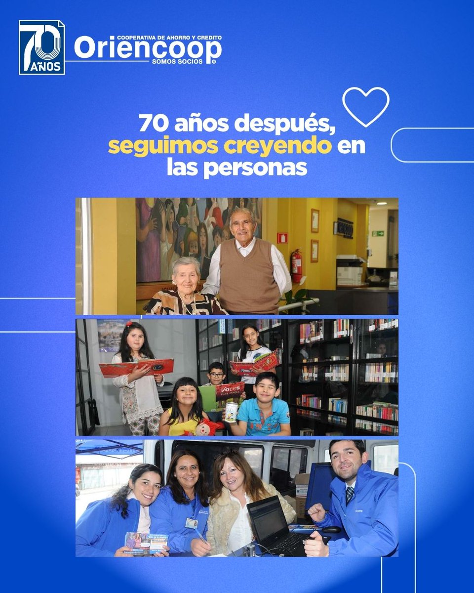 oriencoop's tweet photo. ¡Es nuestro mes y el de todos nuestros socios a lo largo de Chile! 🇨🇱 Cumplimos 70 años de vida acompañando los sueños de miles de personas y familias. Somos una cooperativa maulina construida sobre la confianza, la solidaridad y las personas💛Gracias x ser parte de esta historia https://t.co/9CfteWwVJO