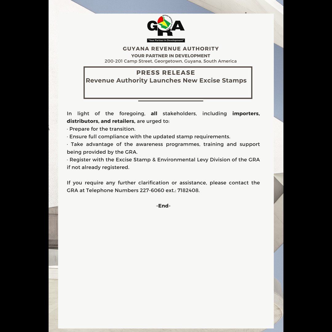 #𝐏𝐫𝐞𝐬𝐬𝐞𝐫: Revenue Authority Launches New Excise Stamps