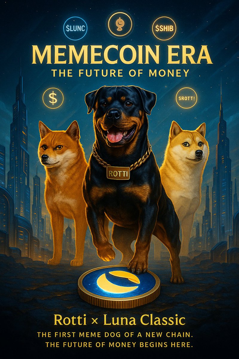 LuncRotti's tweet image. From #meme to movement.
From laughter to legacy.

#Rotti × #LunaClassic ...

The new money is here❗

🌕💥

🔥
#Lunc #USTC @garuda_defi @_Terraport_ @DLizo2 #Terra #Kneel #Juris @Mike_11789 #FUN #Grdx #Crypto @cz_binance #BNB    #Do #Cookie #Shin #Doge #memecoin #Sol
🔥
🔥