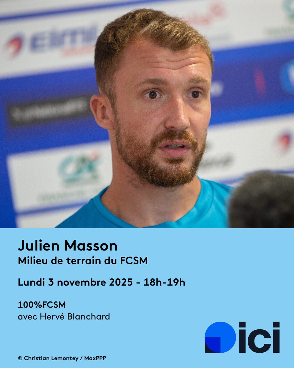 ⚽🟡🔵 REPLAY de #100pourcentFCSM avec Julien #Masson, milieu de terrain du <a href="/FCSM_officiel/">FC Sochaux-Montbéliard</a> 
💬 "Sochaux, des valeurs comme les miennes, de travail, respect et humilité, avec une ferveur magnifique"
+ Thomas #Robinet épanoui à Dunkerque
➡️ l.ici.fr/C2F
<a href="/icisport_/">ici Sport</a>