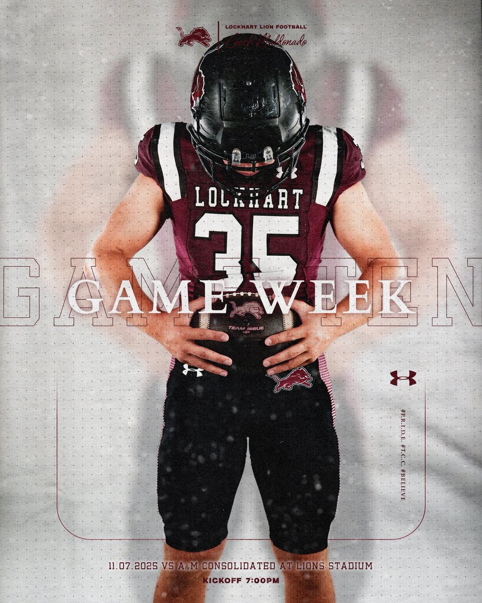 1LHSLions's tweet image. See you Friday Night!

🆚 A&amp;amp;M Consolidated 
🏟️ Lions Stadium
⏰ 7:00PM
🎟️ Link in Bio

#TCC #PRIDE @Coach_Maldy 
Powered by @inhousemediatx #BuiltWithin