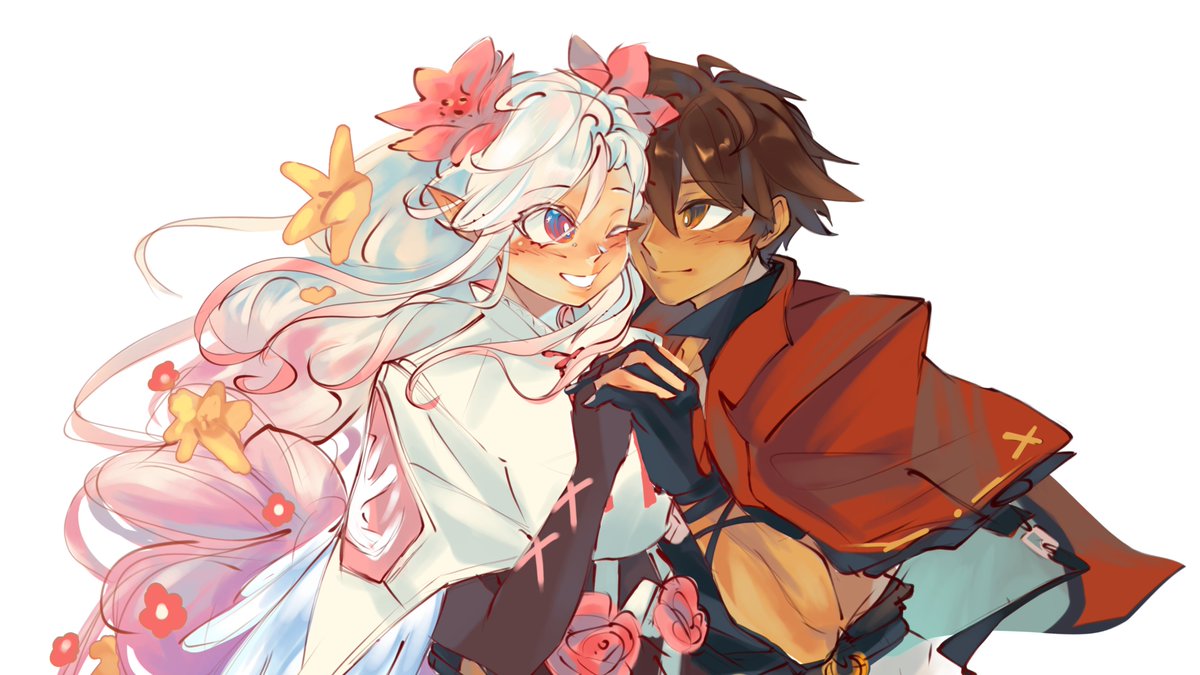 i love identifying with a specific dizzy color just so i can ship her with kensei's ky 🩷❤️

we're just red and pink kydizzy now 🥰
thank you to artists nishinihon74, Lampopo_S2, tazuransi, and chocochip_trip !