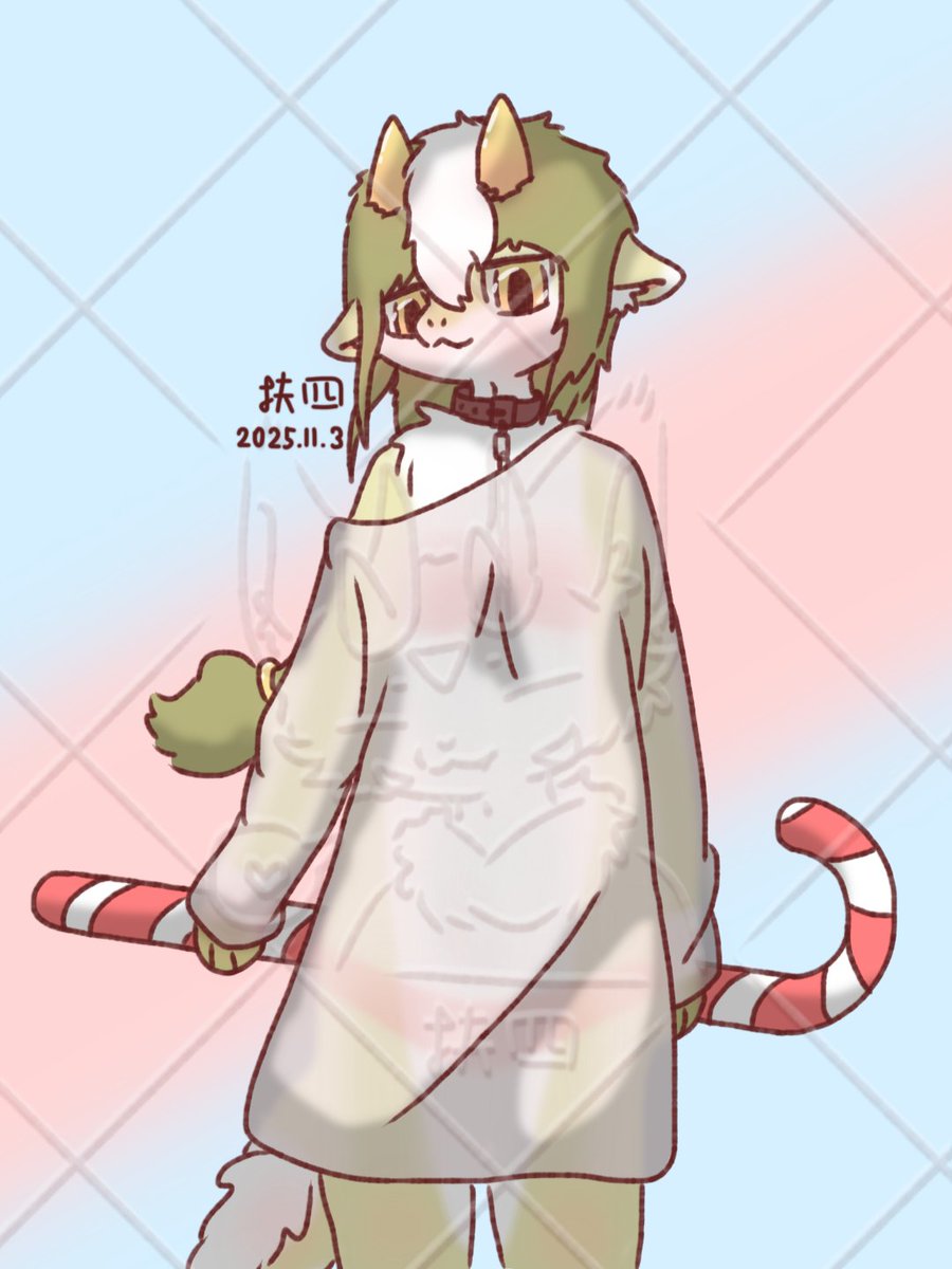 怕真的吓到你，所以万圣节后再来找你
给你带了糖，别给姐姐捣蛋了好吗？