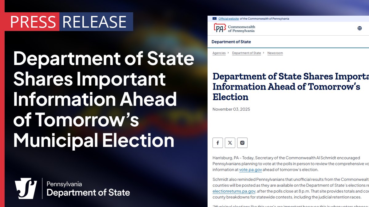 PA Department of State tweet media