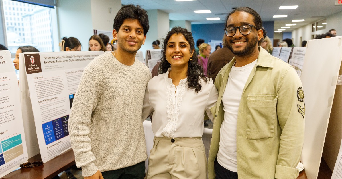 Brown_SPH's tweet image. Each year #BrownMPH students gather to share the results of their applied public health projects at the MPH Practicum Poster Presentation. Congratulations to all 93 students who presented on Friday! You&apos;re already making an impact. #learnbydoing