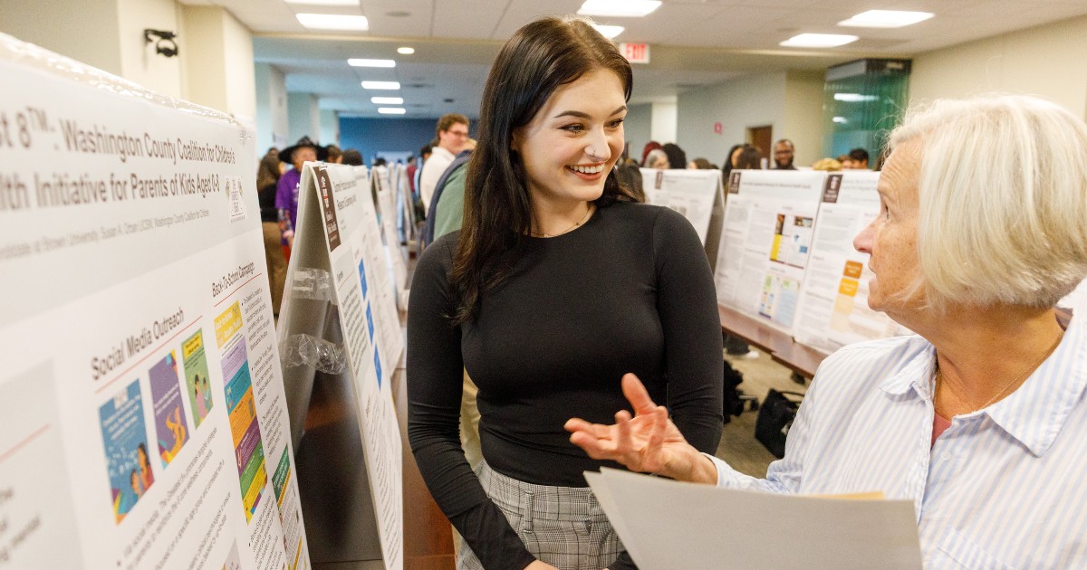 Brown_SPH's tweet image. Each year #BrownMPH students gather to share the results of their applied public health projects at the MPH Practicum Poster Presentation. Congratulations to all 93 students who presented on Friday! You&apos;re already making an impact. #learnbydoing