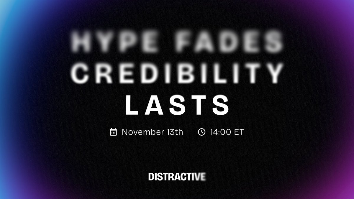 distractivexyz's tweet image. Web3 PR isn’t what it used to be. It’s evolving in real time.

Most startup “PR strategies” only add to the noise &amp;amp; lose brand credibility.

On Nov 13, we’re breaking down the framework that actually works.

📅 FREE 30-min webinar

Register: distractive.xyz/webinar