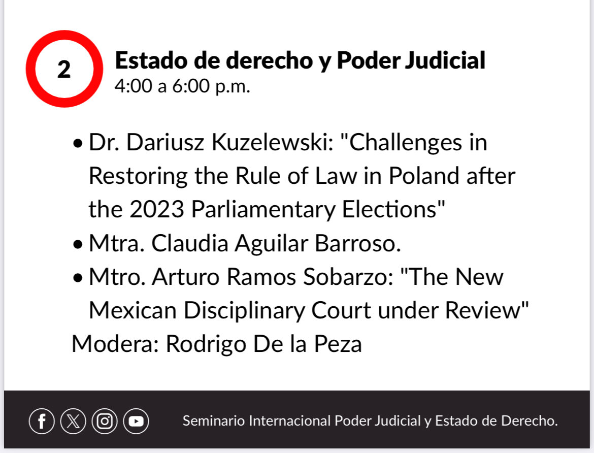 Se viene este importante seminario en la <a href="/BMA_Abogados/">Barra Mexicana, Colegio de Abogados A.C.</a> con profesorado de la Universidad de Bialystok de Polonia 🇵🇱 con Elzbieta Kuzelewska, Dariusz Kuzelewski, <a href="/melissaayala92/">Melissa AG</a> <a href="/CAguilarBarroso/">Claudia Aguilar</a> <a href="/rperezjohnston/">Raul Perez Johnston</a> <a href="/MariaElisaVera/">Maria Elisa Vera Madrigal</a> <a href="/rodrigodelapeza/">Rodrigo De la Peza</a>