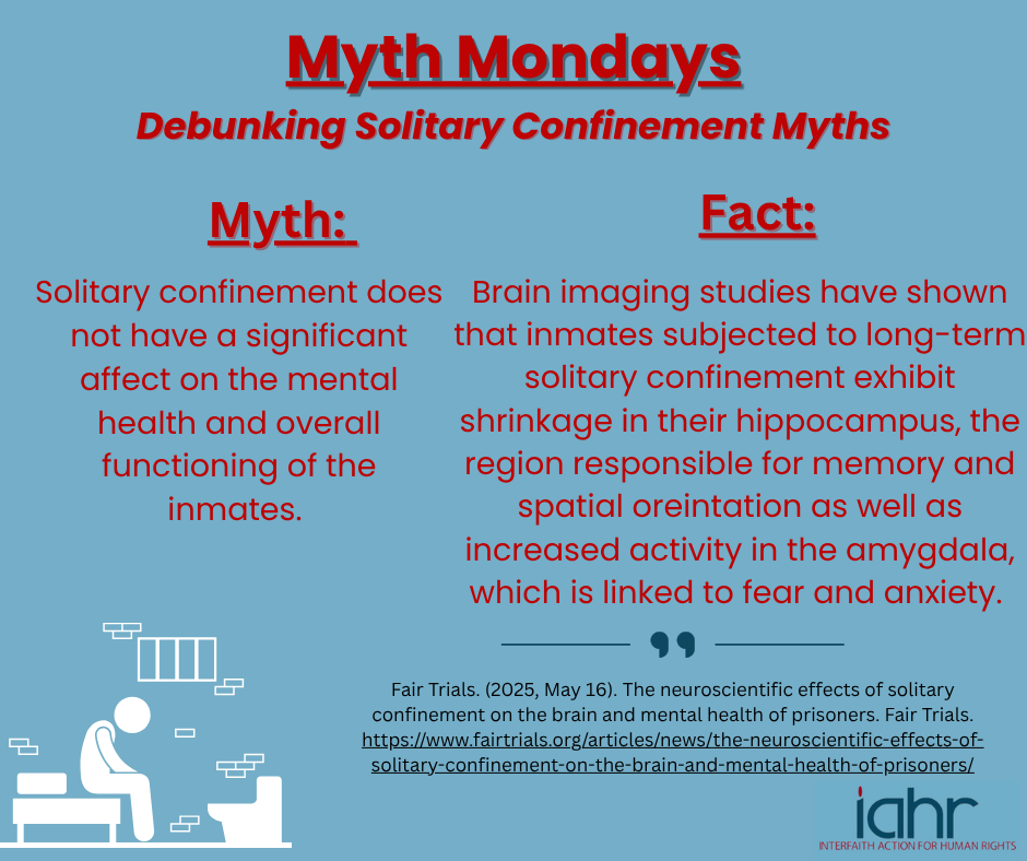 TorturefreeMD's tweet photo. Fact: solitary confinement has been shown to affect mental health and parts of the brain and its functioning.
#SolitaryNoMoreVA #TortureFreeMD #UnlocktheBox #IAHRDC #NRCAT #PrisonReform #SolitaryConfinementIsTorture #SolitaryIsTorture #CriminalJustice #CriminalJusticeReform https://t.co/mTCYNRMlS5