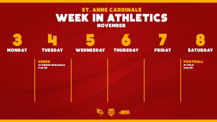 Your Cardinals week in athletics for 11/3-11/8!

#CardinalCulture
