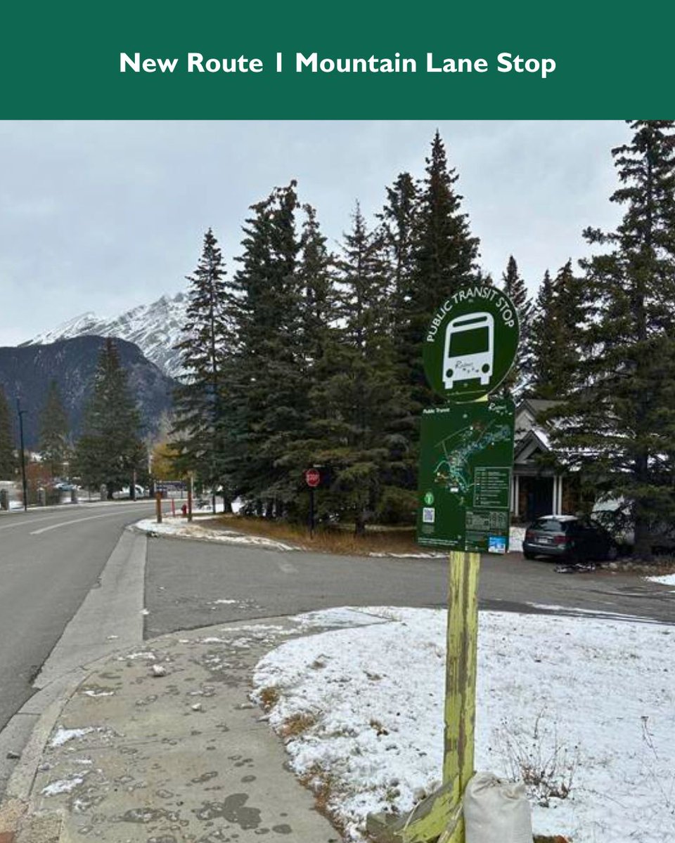 roamtransit's tweet image. 🚍 New Mountain Lane Stop

Starting today, a new stop has been added to Route 1 heading downtown Banff from the Gondola. This new stop is located at Mountain Lane between the Valleyview and YWCA stops.

See our website for schedule details. 

#Banff #taketransit