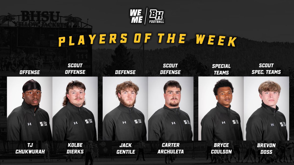 Recognizing these guys for their effort and performances in Week 9. Won't stop believing in one another all the way to the end! Attack the process this week Jackets! #WEoverME