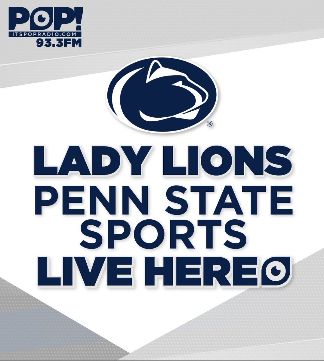 It’s Pop Radio is YOUR HOME for the Penn State Lady Lions!!! 

Tipoff is TODAY at 5:00PM - catch Joe Putnam on the pregame show beginning at 4:30pm to give you the finer details on the new-look Lady Lion squad.

Tune in to every game on 93.3, 1390AM and on the It’s Pop Radio app!