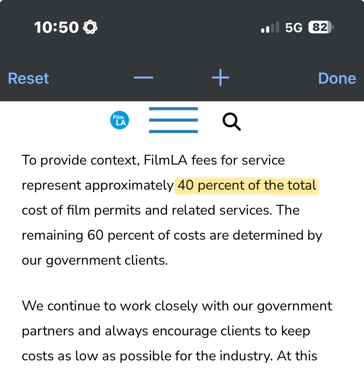 Your periodic reminder that FilmLA, the 3rd party company responsible for “consolidating &amp; streamlining” the film permit process in LA County…

… takes a 67% mark-up for simply being the middleman.

So if City charges $100 to film, FilmLA adds another $67 for their “service” 🤯