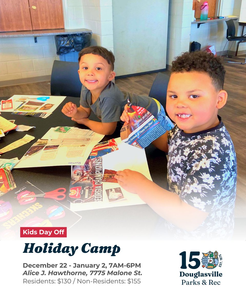KDO: Holiday Edition is designed for children ages 5 to 12 and packed with snow-magination, festive fun, and delicious creativity. From winter-themed crafts to imaginative games, this camp brings the holiday spirit—no snow required!

bit.ly/42eI1fk