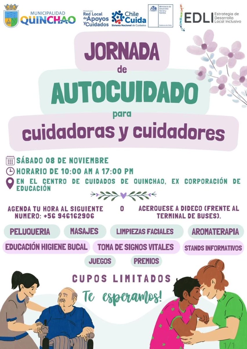 El alcalde de Quinchao, René Garcés extiende importante invitación a las cuidadoras y cuidadores de la comuna.