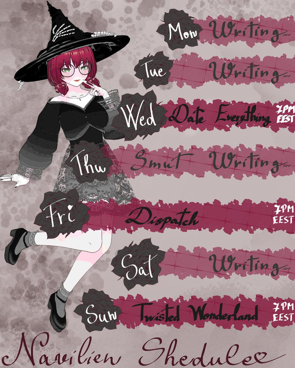 navilienvt's tweet photo. My schedule for this week (3rd-9th of November)! Anything interests you? Feel free to drop by! You can find me on YouTube at navilienvt or go to my bio! #vtuber #streamer #schedule #vtuberEn #vtuberRo #vtuberHu #VtuberUprising https://t.co/SrBcam25ir