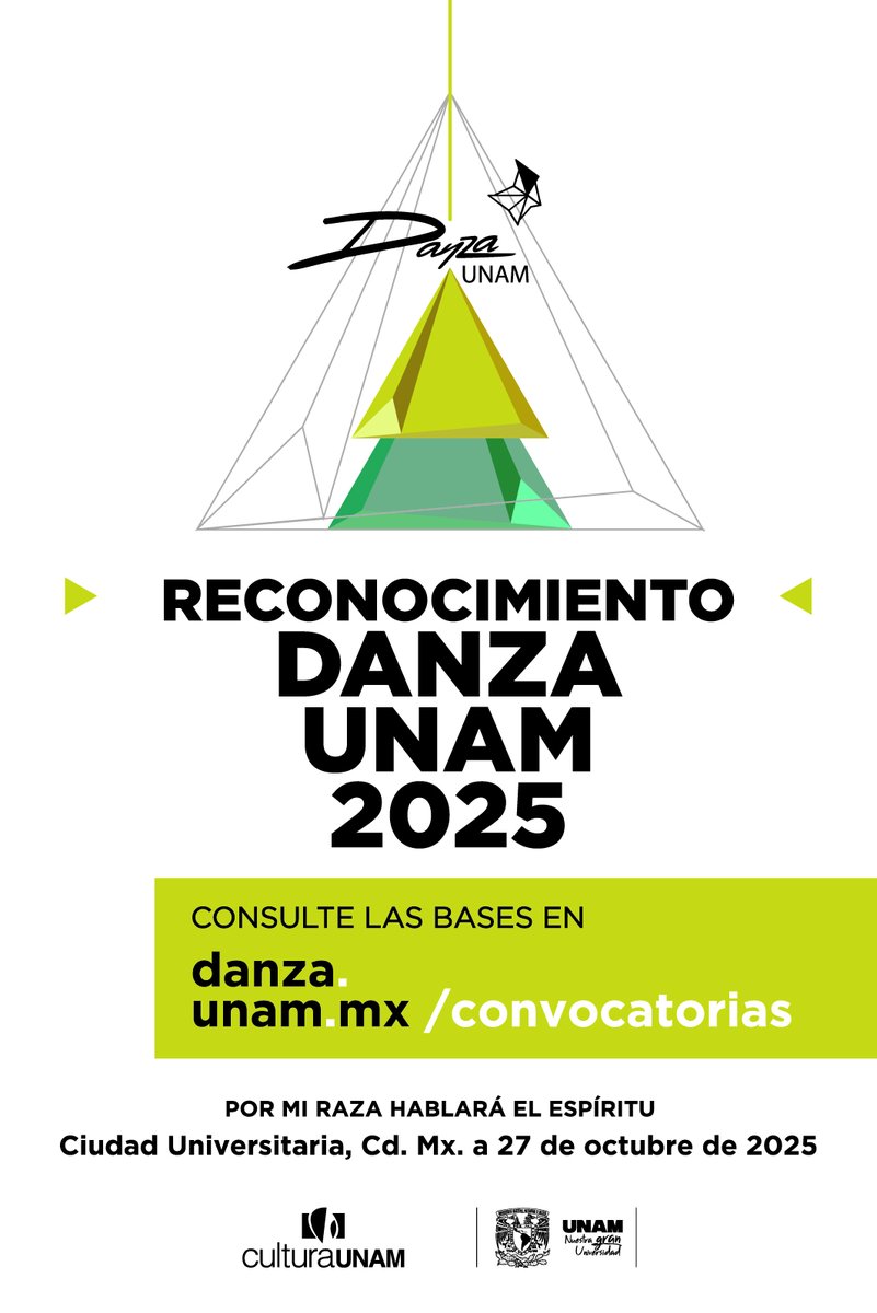 El Reconocimiento Danza UNAM 2025 celebra la trayectoria de quienes, desde la creación, la docencia o la investigación, han fortalecido la danza mexicana y su papel en la vida cultural del país.

Postula antes del 30 de noviembre
🖇️ danza.unam.mx/convocatorias
<a href="/CulturaUNAM/">CulturaUNAM</a>