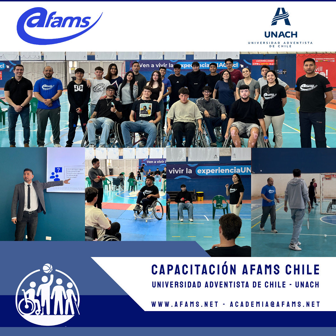 afamsoficial's tweet image. AFAMS realizó una jornada de actualización para la carrera de Educación Física de la UNACH 🏫
Manuel Argel (Para-Karate), Sergio Valderrama (Bádminton Adaptado) y Mónica Navarro (Boccias Frontón) lideraron actividades teórico-prácticas sobre inclusión y deporte adaptado 💪