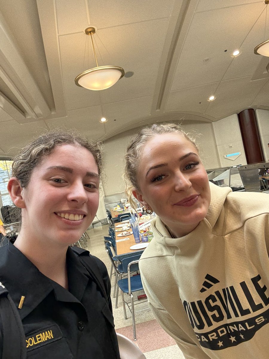 Very cool stuff happening on the Yard if you are a basketball fan. 

The Armed Forces Classic - UCONN vs Louisville.  Bianca hosted CD for lunch and then caught up with a few a people you may know in King Hall.  Geno &amp; CD and Laura Ziegler from Louisville/Saint Joe’s.