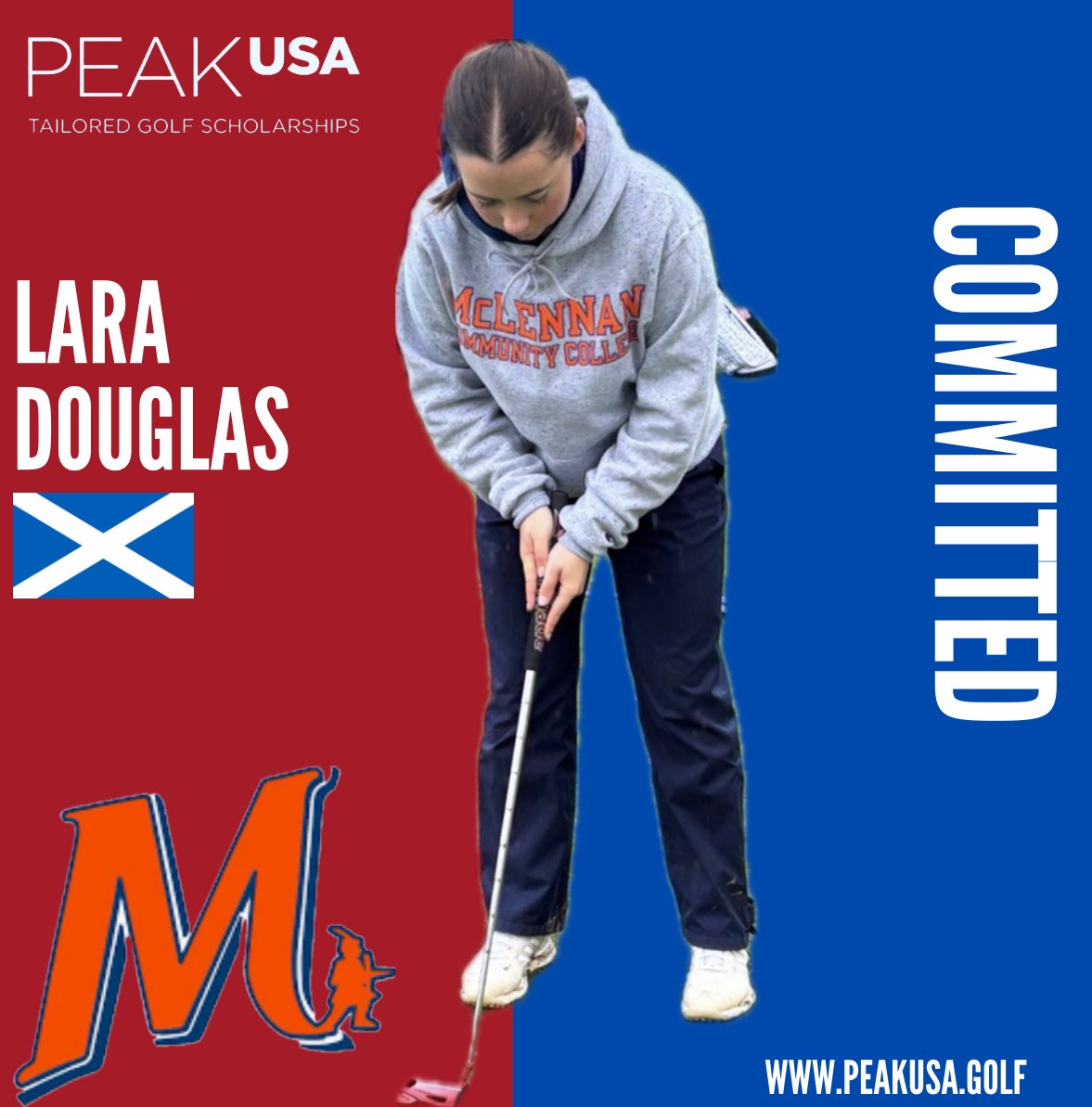 🚨COMMITTED🚨

We are delighted to announce @lara.douglasgolf from @glenberviegolf 🏴󠁧󠁢󠁳󠁣󠁴󠁿 has committed to @mclennan_wgolf . Lara will start at this top NJCAA programme next Fall with @coachkaitykent and her team in Waco, Texas. Congratulations Lara!