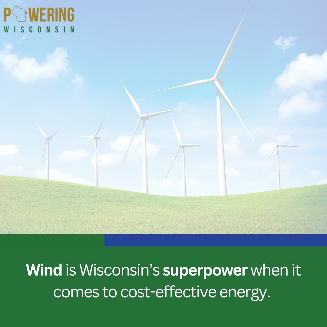 PoweringWi's tweet image. The secret to powering Wisconsin's grid? Wind! This free resource could power the state 4 times over each year.

Learn more at poweringwisconsin.org