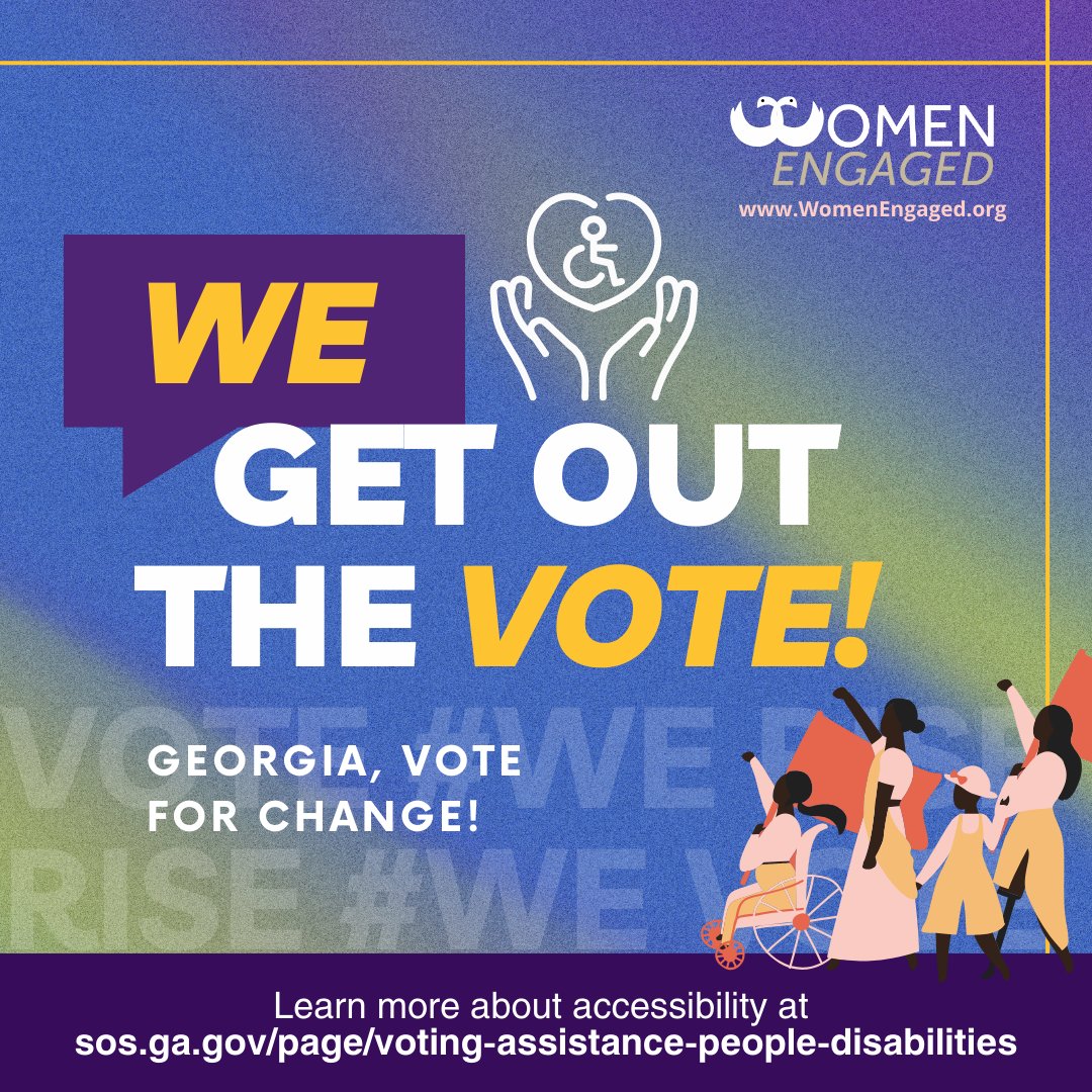 Voters with disabilities have options! Use Ballot Marking Devices at your poll site or request an accessible absentee ballot from the GA Board of Elections. You can also bring someone to help or ask a poll worker. 

Learn more: sos.ga.gov/page/voting-as….