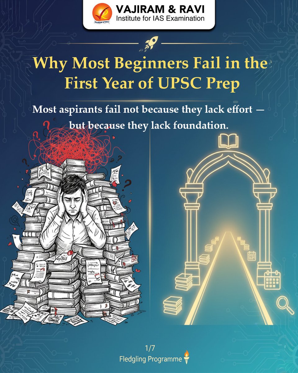 VajiramRavi's tweet photo. Introducing Vajiram & Ravi’s General Studies Fledgling Comprehensive 2-Year Programme
For enquiries: https://t.co/tHcp2b19FX
#UPSC2026 #IASPreparation #UPSCFoundationCourse #VajiramAndRavi #CivilServicesExam #UPSCJourney
Full post: https://t.co/rV52gbv7xf https://t.co/UQoNecQepg