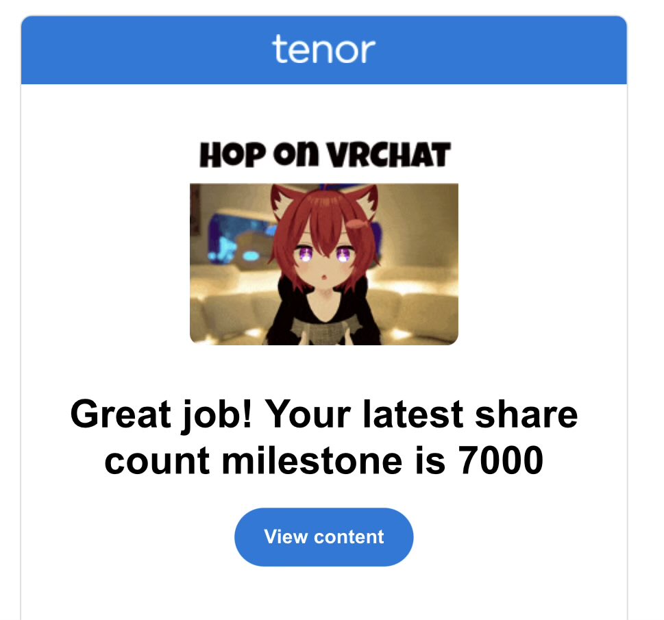 Wow! Over 7000 of ya really want your friends to hop on VRChat, lol! xD

Keep going, hehe. ^^
