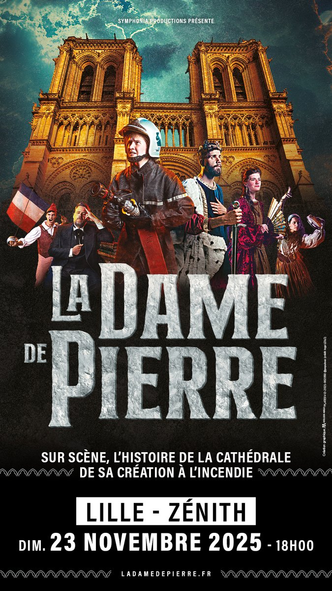 ⛪ Dimanche 23 novembre 2025 à 18h, le spectacle rendant hommage à Notre-Dame de Paris : La Dame de Pierre se produira au Zénith de Lille ! ⛪

👉 Plus d'infos sur <a href="/zoomsurlille/">Zoom Sur Lille</a> >>> zoomsurlille.fr/actualites/dim…

<a href="/AccueilHaracom/">HARACOM</a> <a href="/SymphoniaProd/">Symphonia Productions</a>