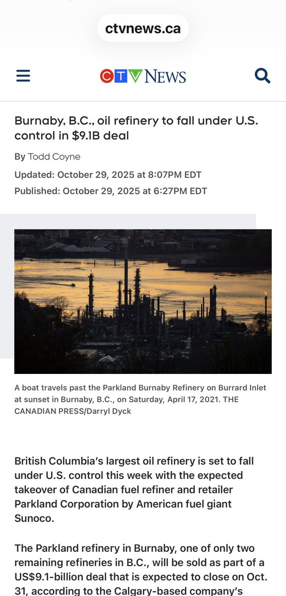 questionall22's tweet photo. So how’s the trade negotiations working out for Canada @MarkJCarney Is this a joke. Ottowa approved this sale WTH https://t.co/kAf3QkA6qE