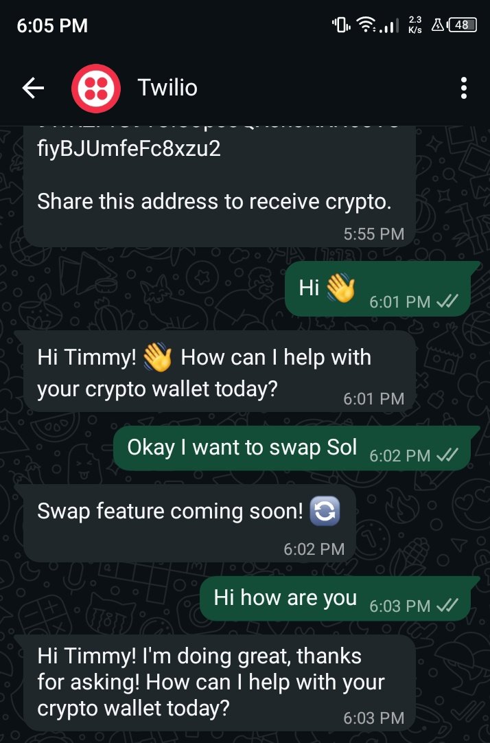 Timicoding's tweet image. I&apos;m bringing this to @solana Building an agentic Whatsapp bot that makes payment easy @Harri_obi