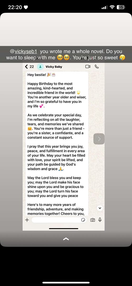KevineUmurerw4's tweet photo. Victoria’s birthday message to her bestie kassia , 😭😭❤️ that is so sweet I want a bestie ❤️😭 https://t.co/mH7bxpSSf9