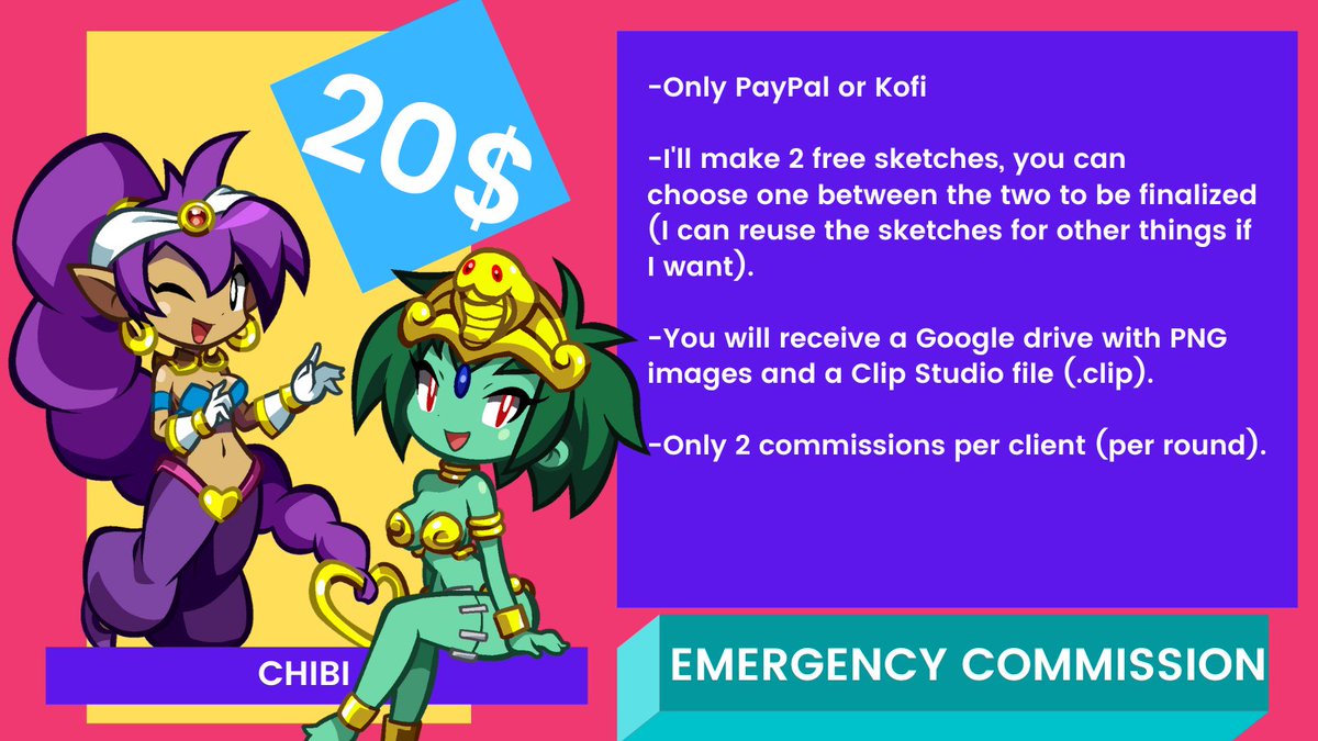 Open emergency commissions (personal reasons)
Help me by requesting a commission!! 🍫🍬🍭