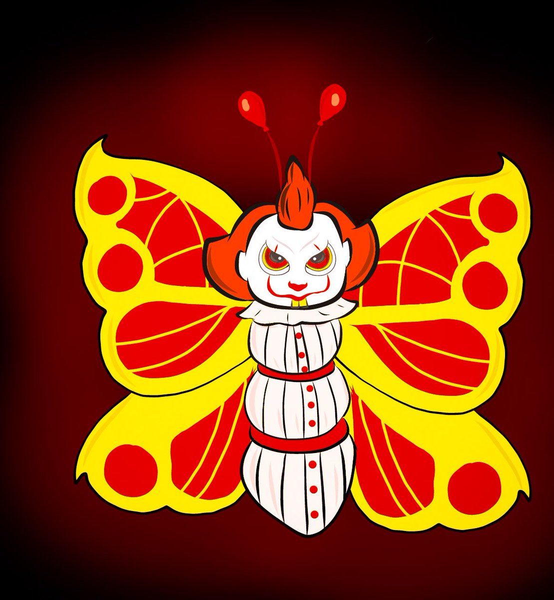 On my old Instagram that got hacked, I first posted this Pennywise butterfly there and it got liked by a special effects worker on the new IT movies. Thought that was cool 😎.  Anyways have a good day. Going to work now 🙂