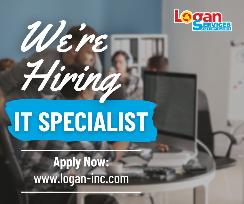 Join Our Team! 👋 
Logan Services is looking for an IT Specialist who’s ready to keep our systems (and people!) running at full speed. 💻 
👉🏼 If you love solving tech challenges, helping others, and being part of a supportive team, we want to meet you! 
✅ Apply Here: