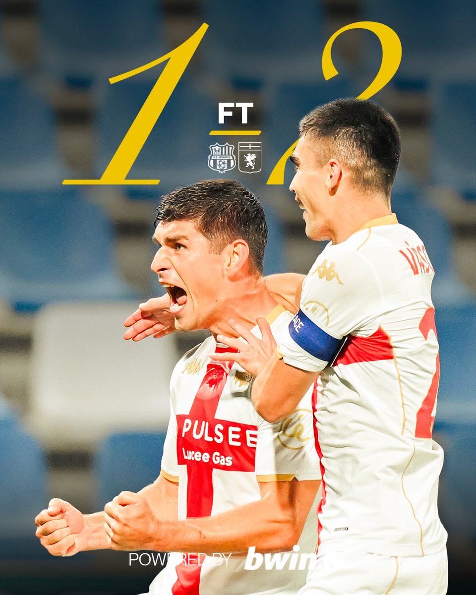 ⏹️ FT | Sassuolo 1-2 Genoa