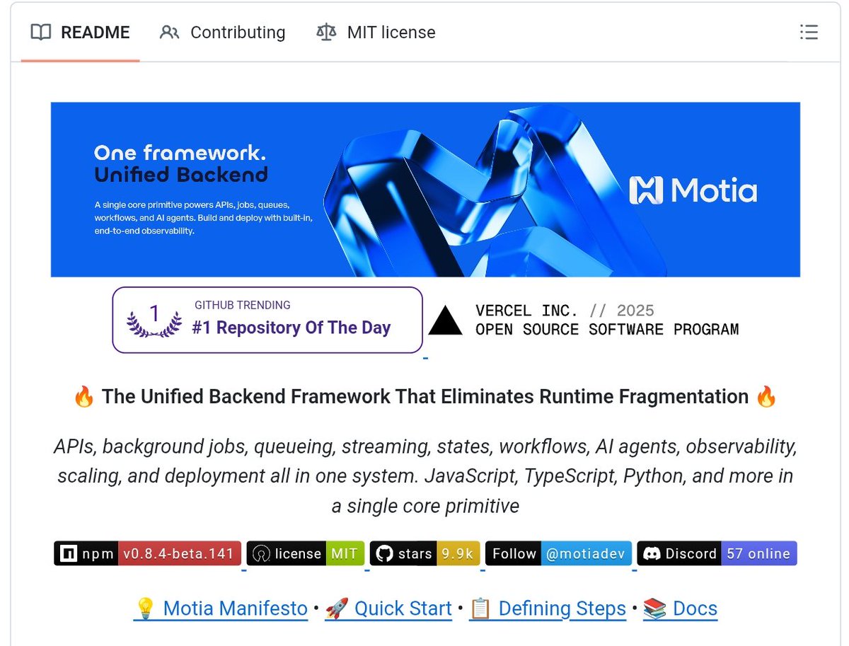 Motia está replanteándose la forma en que se construyen los backends.
Un sistema de código abierto para API, eventos,