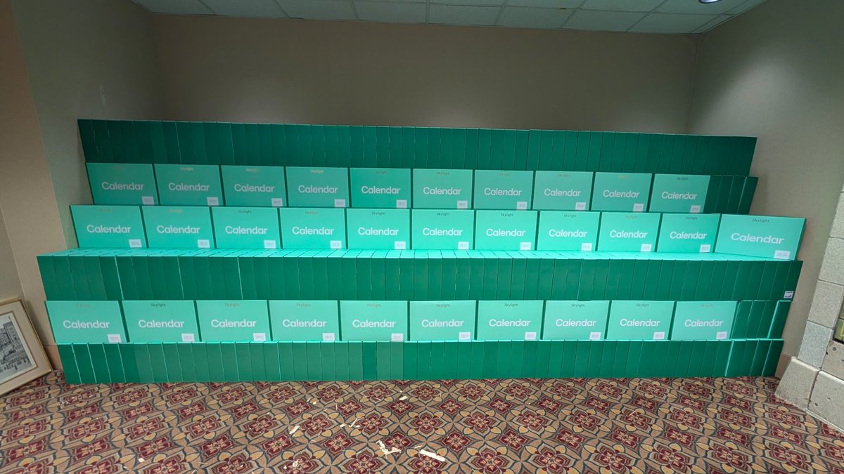 hecc_conference's tweet image. Have you ever wondered what 850 @myskylight Calendars look like?  We have them ready to distribute to attendees at this year's conference.  It's not too late to sign up to attend #HECC2025  Go to hecc.k12.in.us and register TODAY!