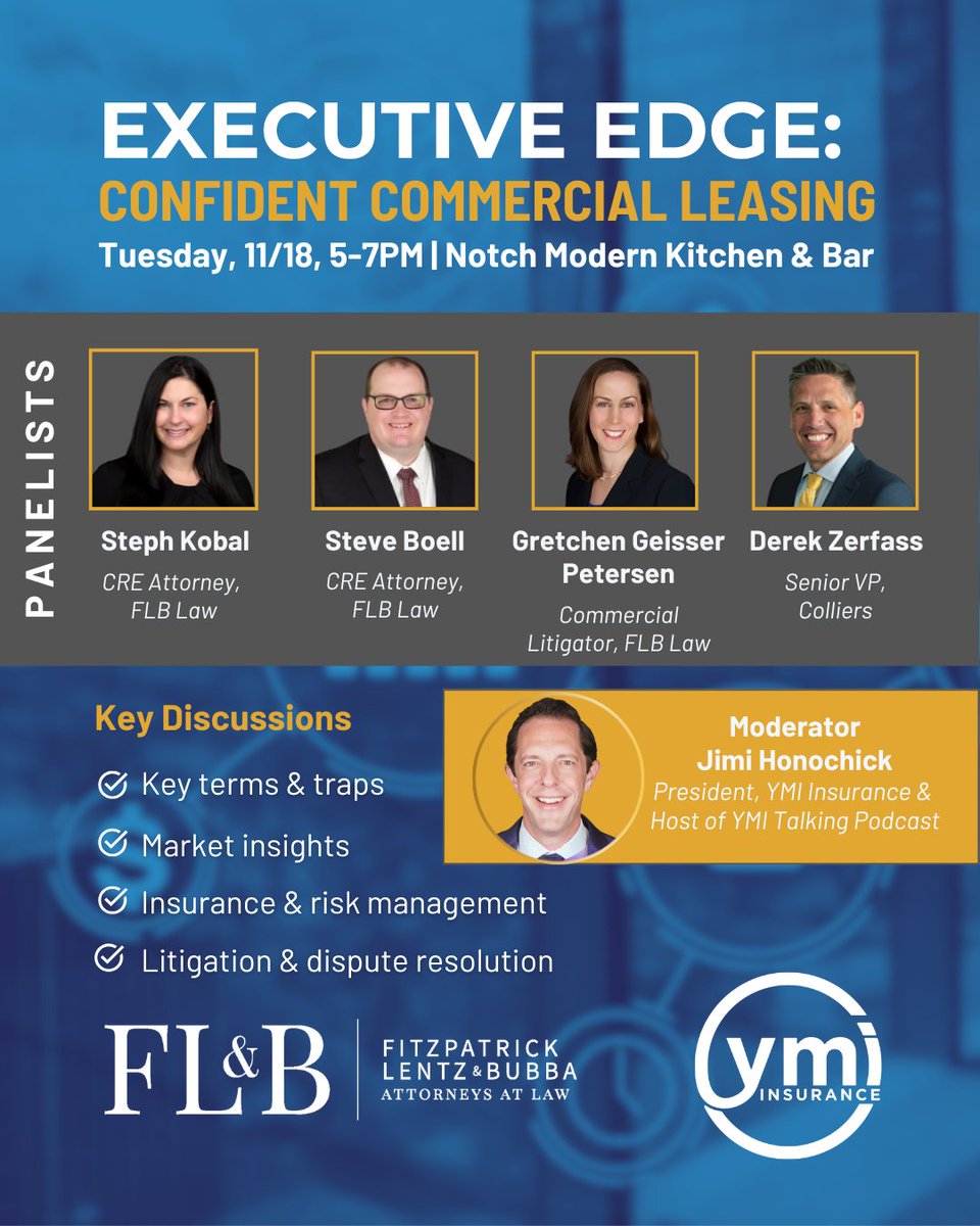 #ICYMI, we're hosting a FREE event to help landlords &amp; tenants have a more successful leasing relationship! 

📣Executive Edge: Confident Commercial Leasing
📅Tuesday, 11/18 
🕔 5–7 PM 
📍 Notch Modern Kitchen &amp; Bar

❗Limited spots - register now: loom.ly/9NLWn0k