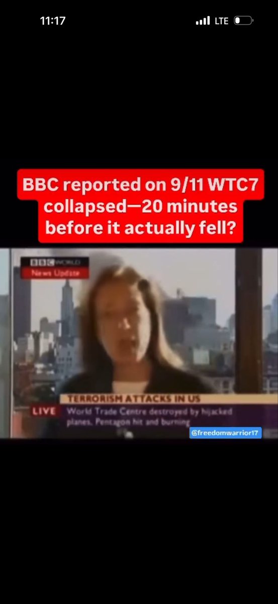 projectpeace's tweet photo. @DeLo1973_2 @RichardGage_911 @IanCarrollShow Ok… so, what exactly does this mean…🤔?
It means that the controlled demolition of Building 7 was written into the CIA/Mossad script of Israel’s #false_flag WTC attack cover-up before the broadcast aired (20 minutes too soon). #DancingIsraelis #FollowTheMoney #WarsForIsrael https://t.co/PGNwEcobSr