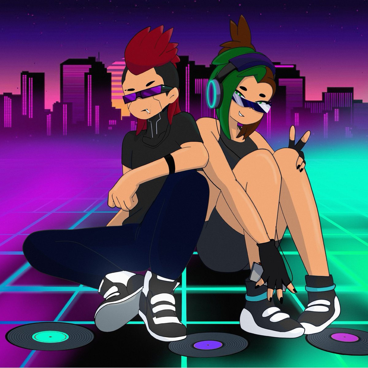 AniaKiwi01's tweet image. Under the neon sky, Kiwi and Jerry found their rhythm 🌃💫
The city fades, but the music never stops.
#Aniakiwi #NeonDream #CyberVibes