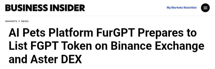 FurGPTs's tweet photo. AI Pets platform FurGPT FGPT prepares to list token on Binance Exchange and Aster DEX to boost global accessibility.

Read more: https://t.co/WP00VzpkWt https://t.co/MORZimx8Bb