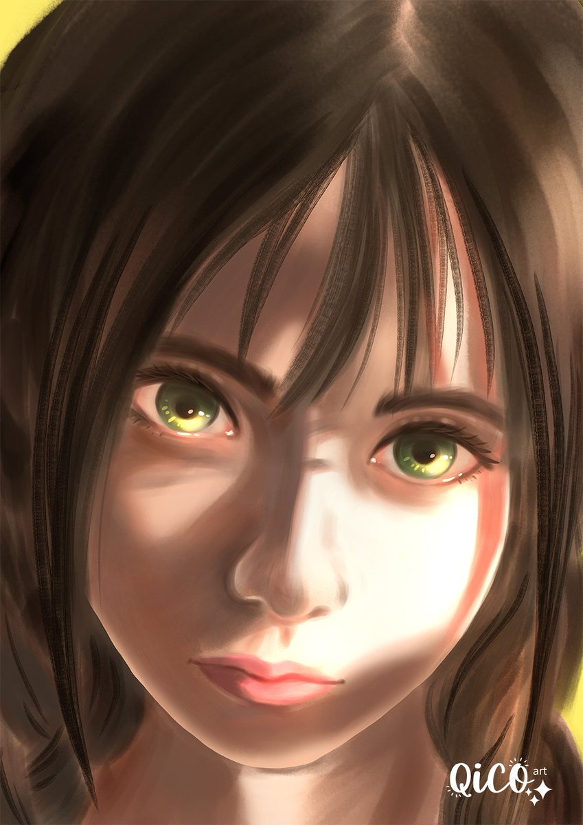 QICO_designs's tweet photo. Time to practice more portraits... 

.

.

.

#eyes #window #eye #windowtosoul #soul #gold #portrait #goldeneyes #girlportrait #girl #woman #beautiful #magical #lightandshadow #drawing #shadow #digitalart #illustrator #beautifulgirl #brunette #fantasy #digitalpainting #character https://t.co/v6Kxnq7wjS
