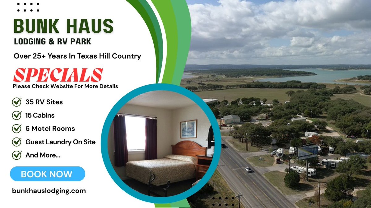 bunk_haus's tweet photo. Stay at Bunk Haus Lodging in Canyon Lake, TX

It’s the perfect getaway for couples, families, or groups.

Book your stay today and experience Texas hospitality at its best!

#NewBraunfels #TexasHillCountry #CabinRental #BunkHausLodging #TravelTexas https://t.co/qFoqqkt9iY