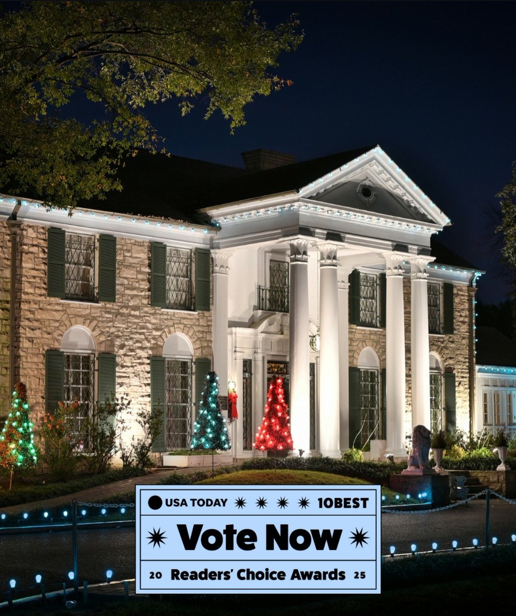 Vote em Graceland Como a Melhor Casa Histórica de 2025!
Você Pode Votar Diariamente Até 1º de Dezembro Através do Link Abaixo: 10best.usatoday.com/awards/gracela… <a href="/VisitGraceland/">Graceland</a>