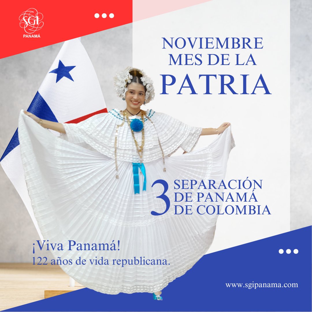 ¡Felicidades a todos los panameños quienes por 122 años han construido orgullosamente este grandioso país! #VivaPanamá
#3denoviembre #fiestaspatrias