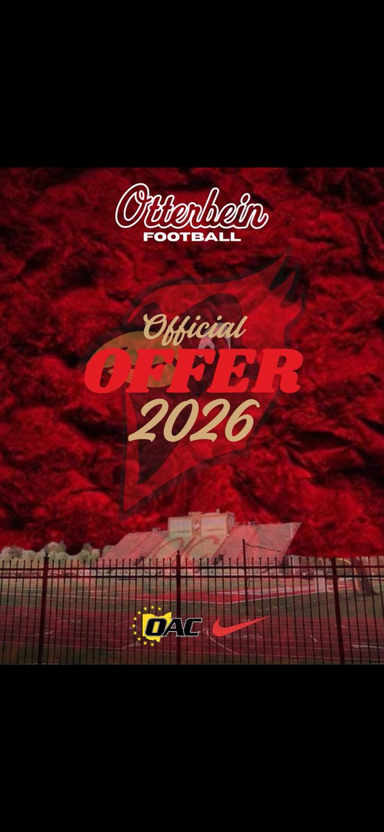 After a great conversation with <a href="/CoachMarquis/">Dave Marquis</a> and speaking with <a href="/CoachHines_13/">Coach Hines</a> I am blessed to have  received another offer to play at <a href="/Ott_Football/">Otterbein University Football</a> <a href="/rodenjustin/">CoachRoden</a> <a href="/CoachStewart70/">Coach Stewart</a> <a href="/tylerelrod10/">Tyler Elrod</a> <a href="/hembree_john/">john hembree</a>